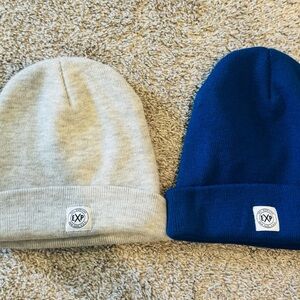 Express Women's Beanie Set - Gray and Blue